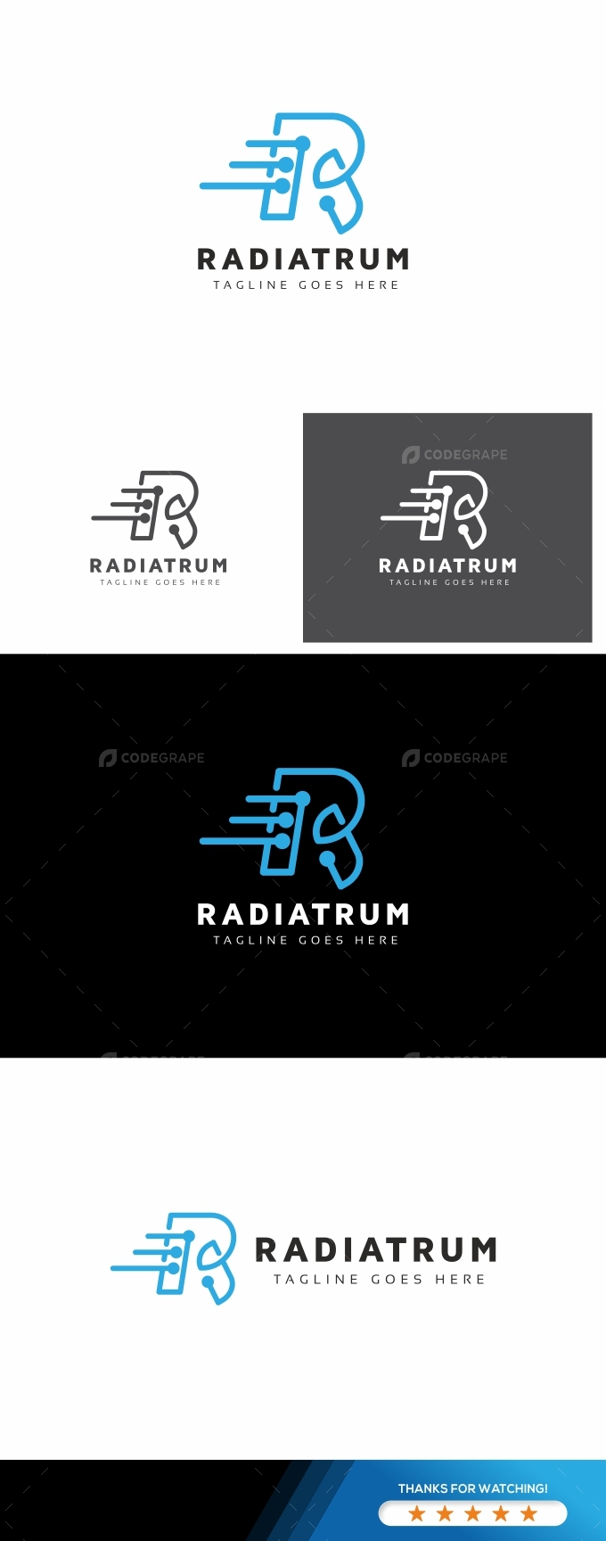 Radiatrum R Letter Logo