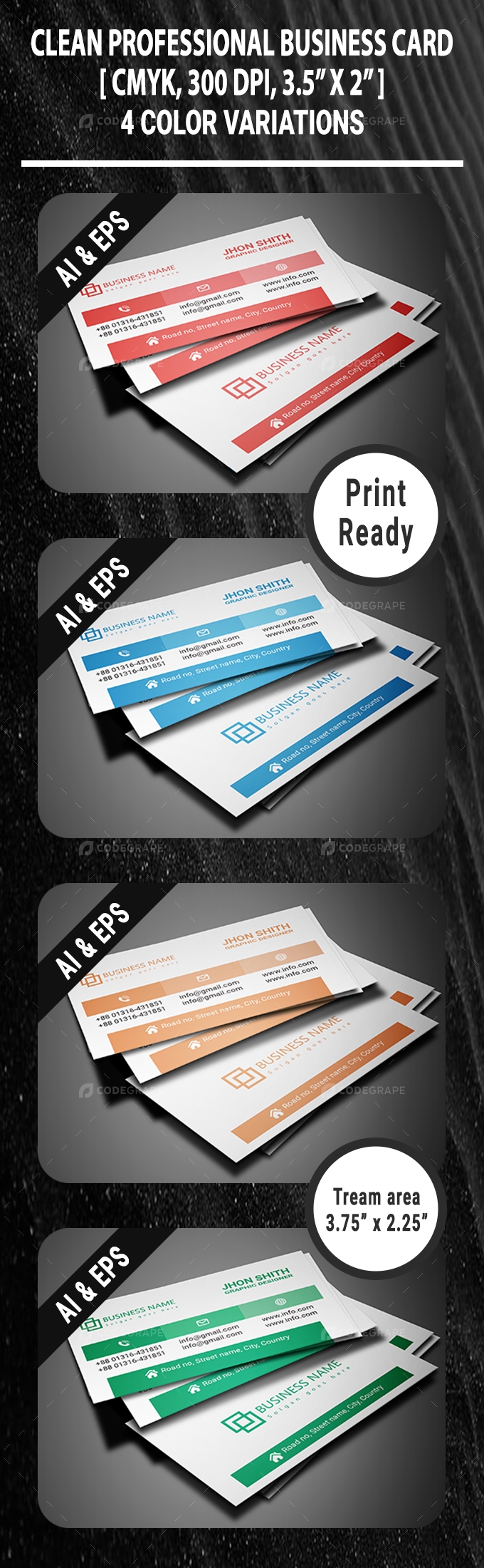 Clean Professional Business Card