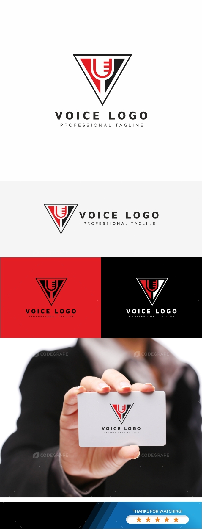 Voice V Letter Logo