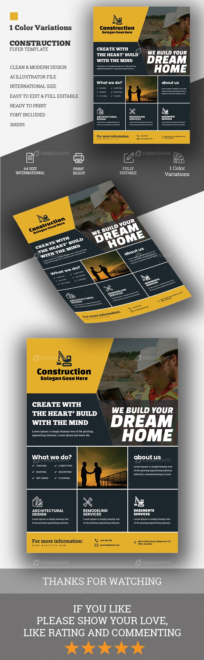 Home Construction Business Flyer
