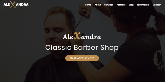 Alexandra - Barber Shop HTML Template