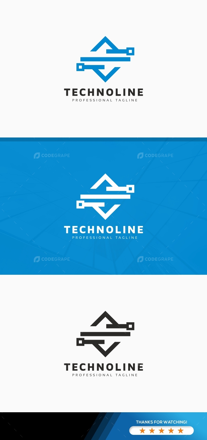 Square Tech Line Logo