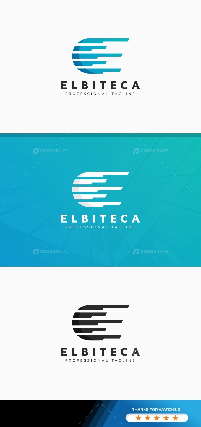 Elbiteca E Letter Logo