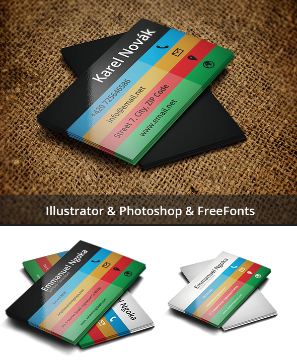 Business Card Template - Colors