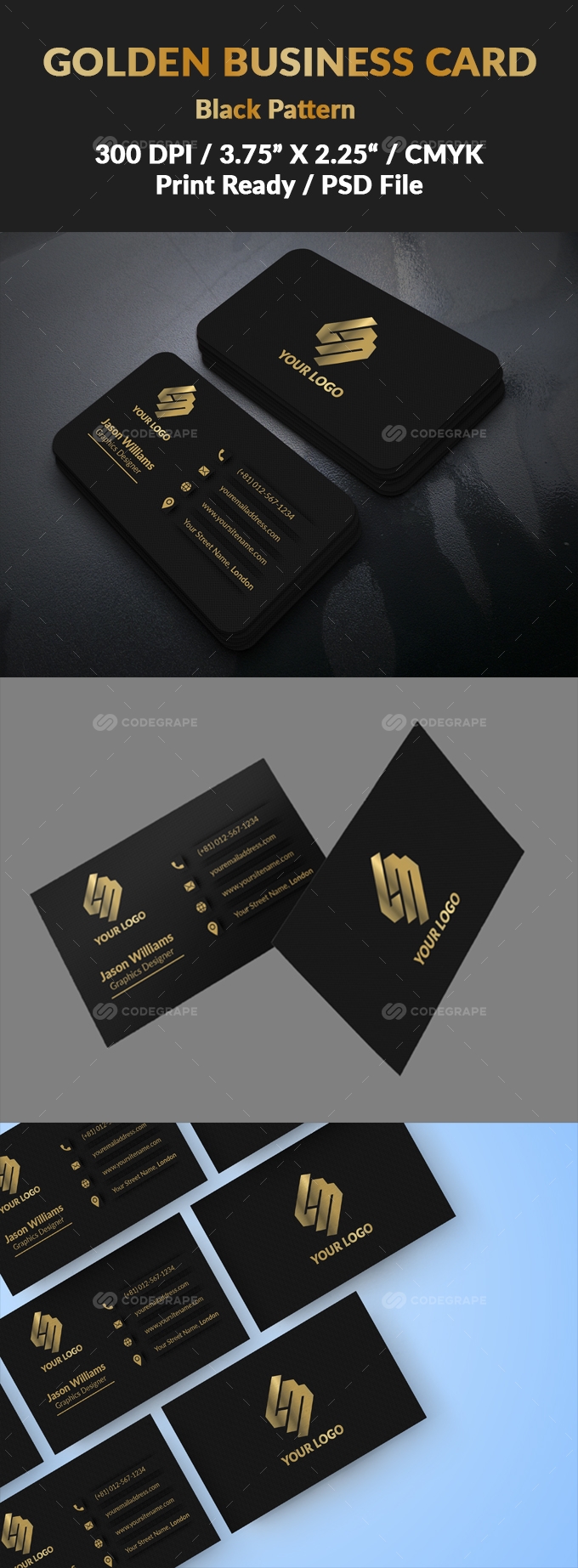 Golden Business Card