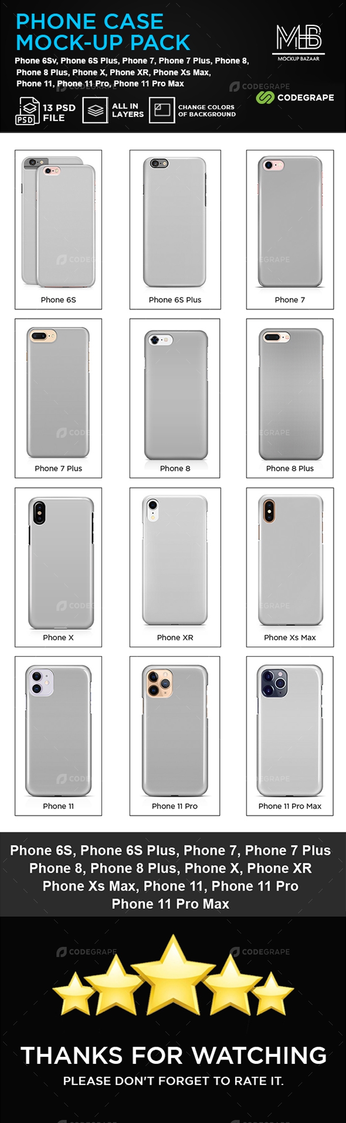 iPhone Case Mock-ups Pack