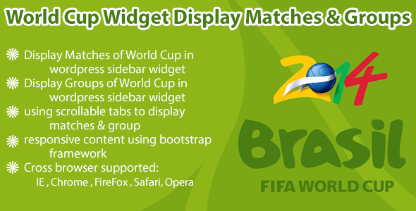 World Cup Widget Display Matches & Groups