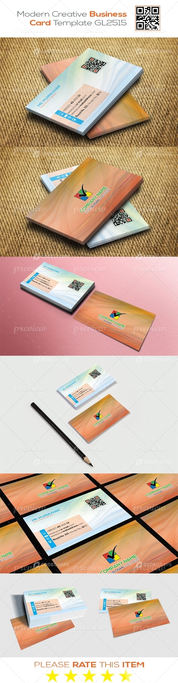 Modern Creative Business Card Template GL2515
