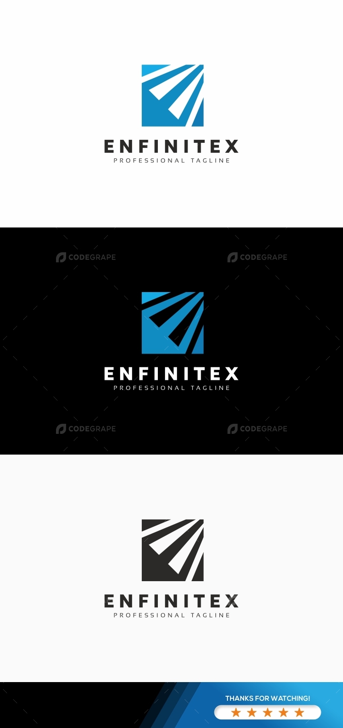 Enfinitex E Letter Logo