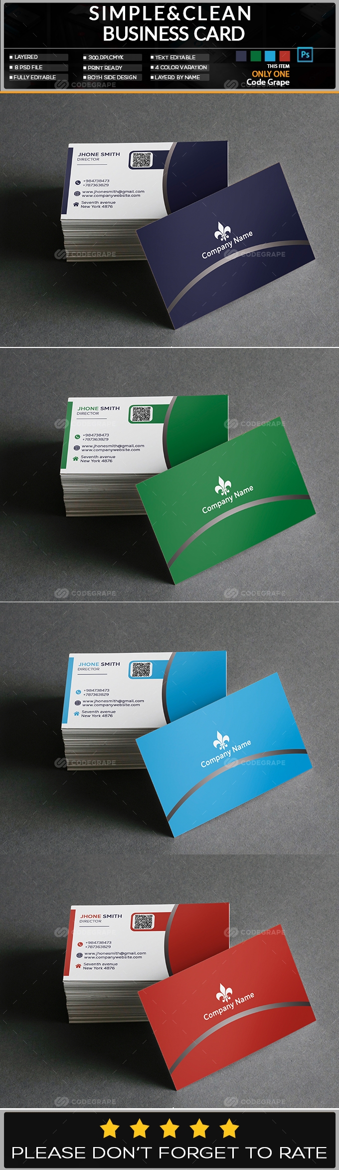 Simple & clean business card
