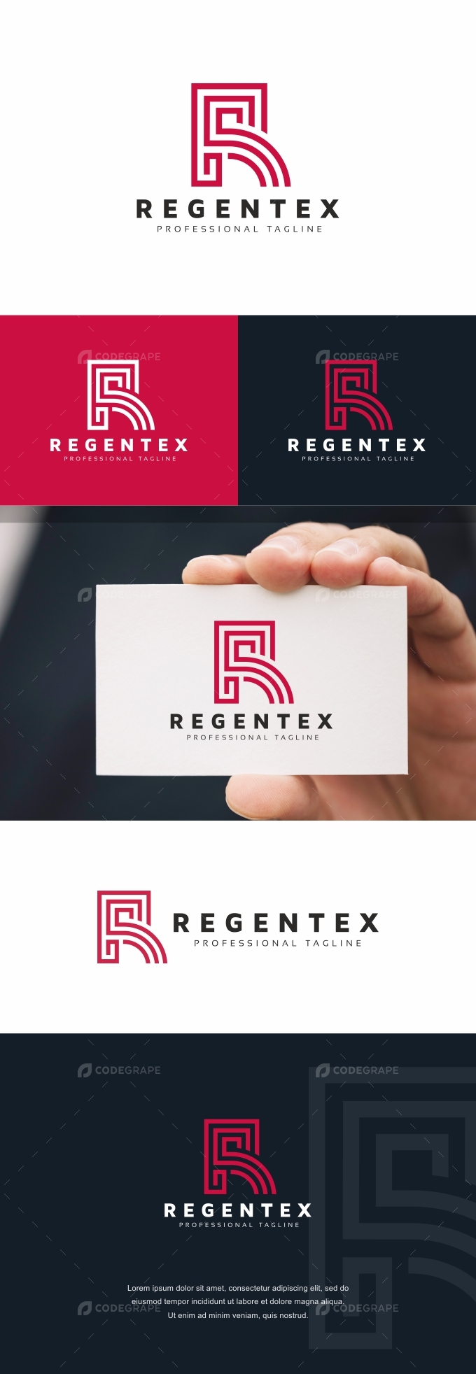 Regentex R Letter Logo