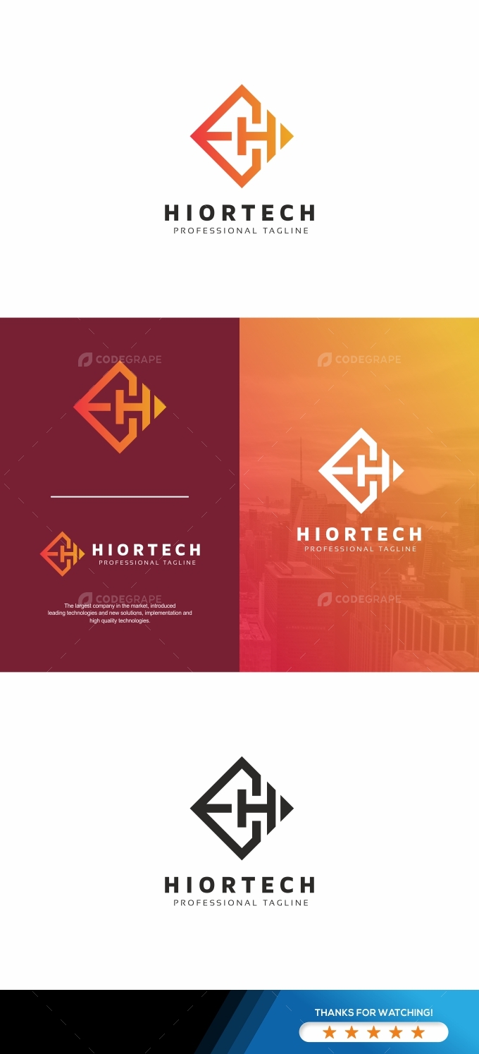Hiortech H Letter Logo