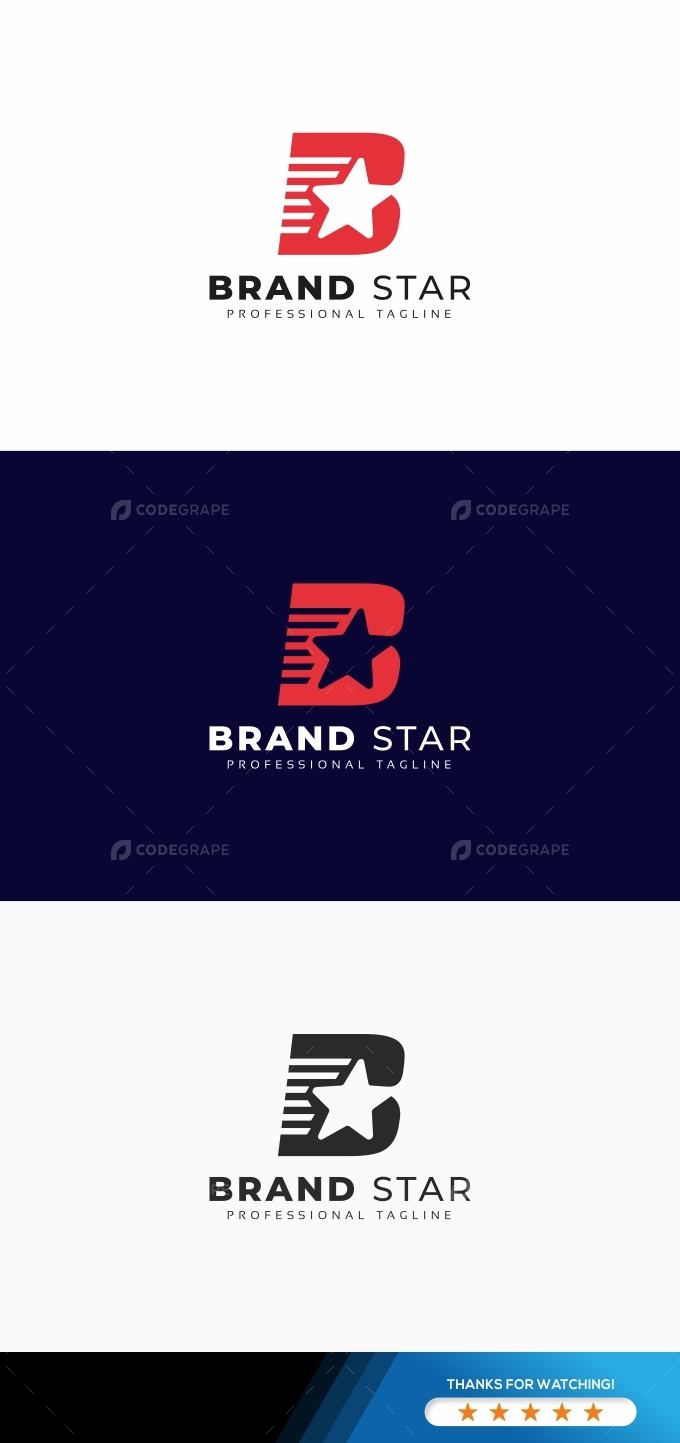 Brand Star B Letter Logo