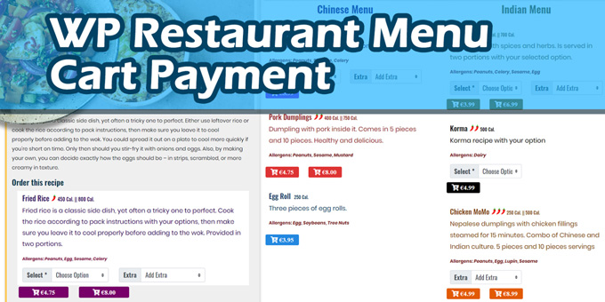 Restaurant Menu Cart Payment