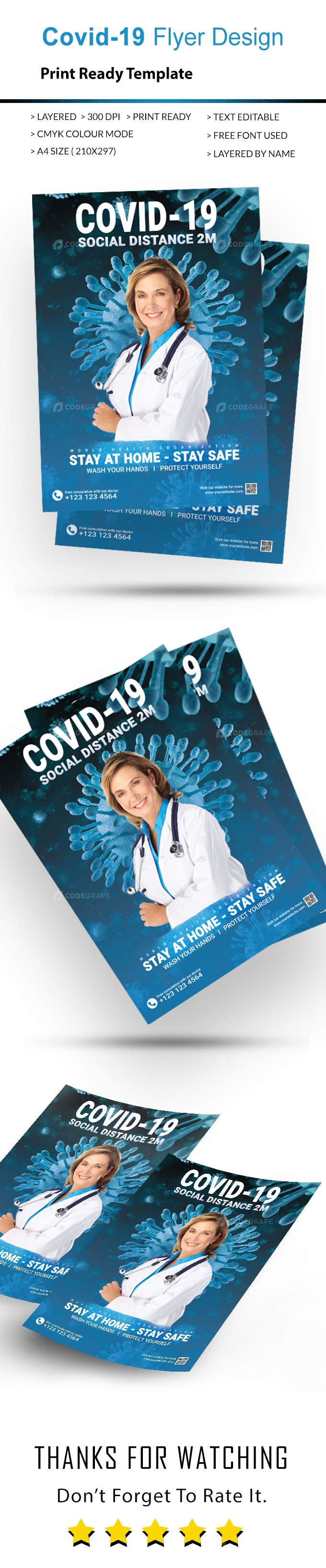 Coronavirus Covid-19 Flyer Template