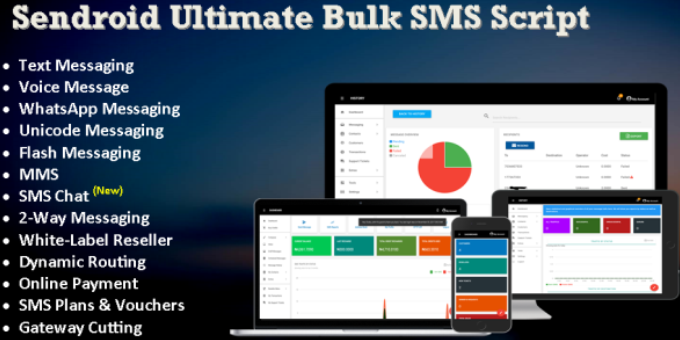 Sendroid Ultimate - Bulk SMS, WhatsApp & Voice Messaging Script with SMS Chat