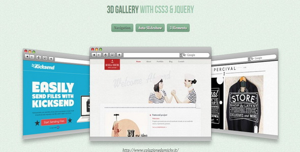 3D Gallery with CSS3 and jQuery