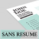 Sans Resume - Cover Letter - Portfolio