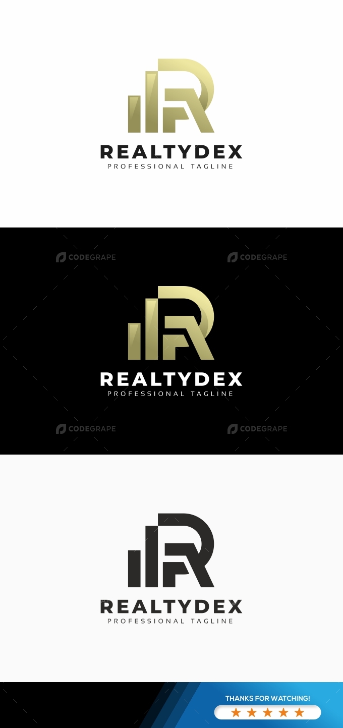 R Letter Real Estate Logo
