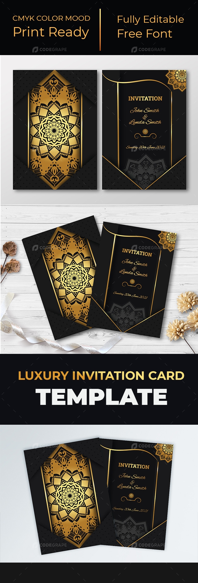 Luxury Invitation Card Design Template