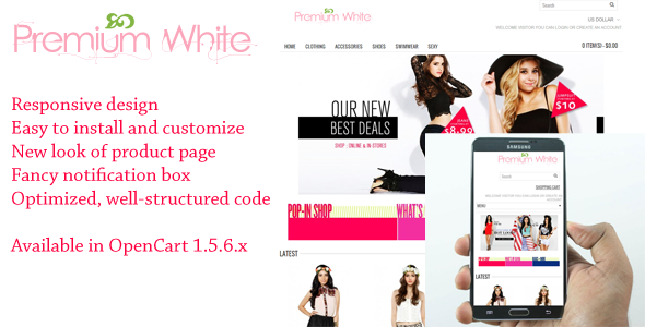 White Fashion OpenCart Responsive