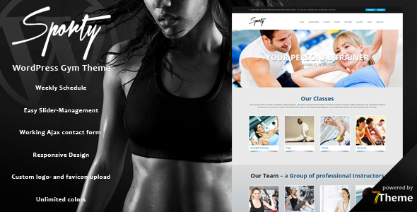 Sporty - a responsive WordPress Gym and Sport Theme