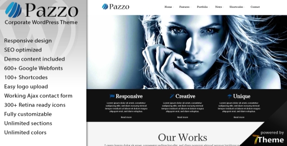 Pazzo - responsive WordPress Portfolio Theme