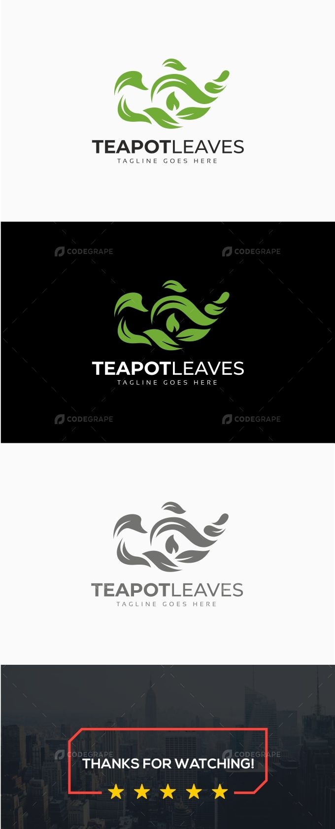 Teapot Leaves Logo