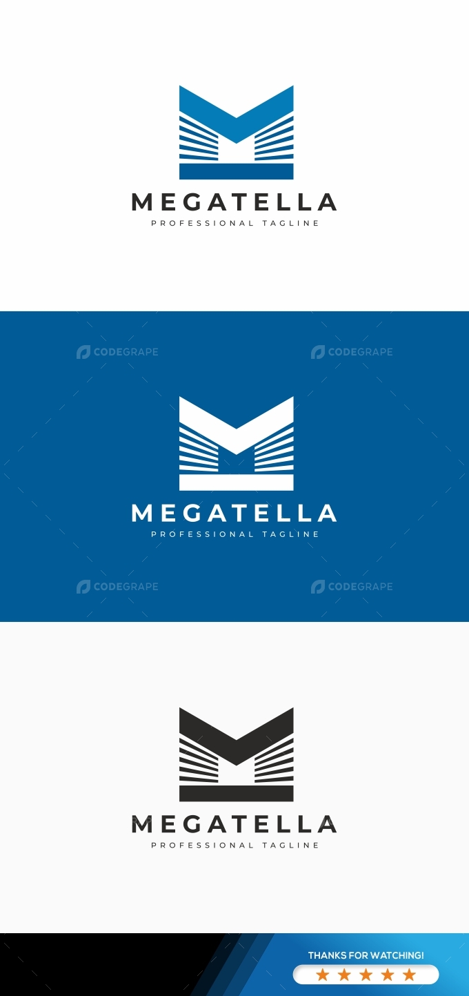 Megatella M Letter Logo