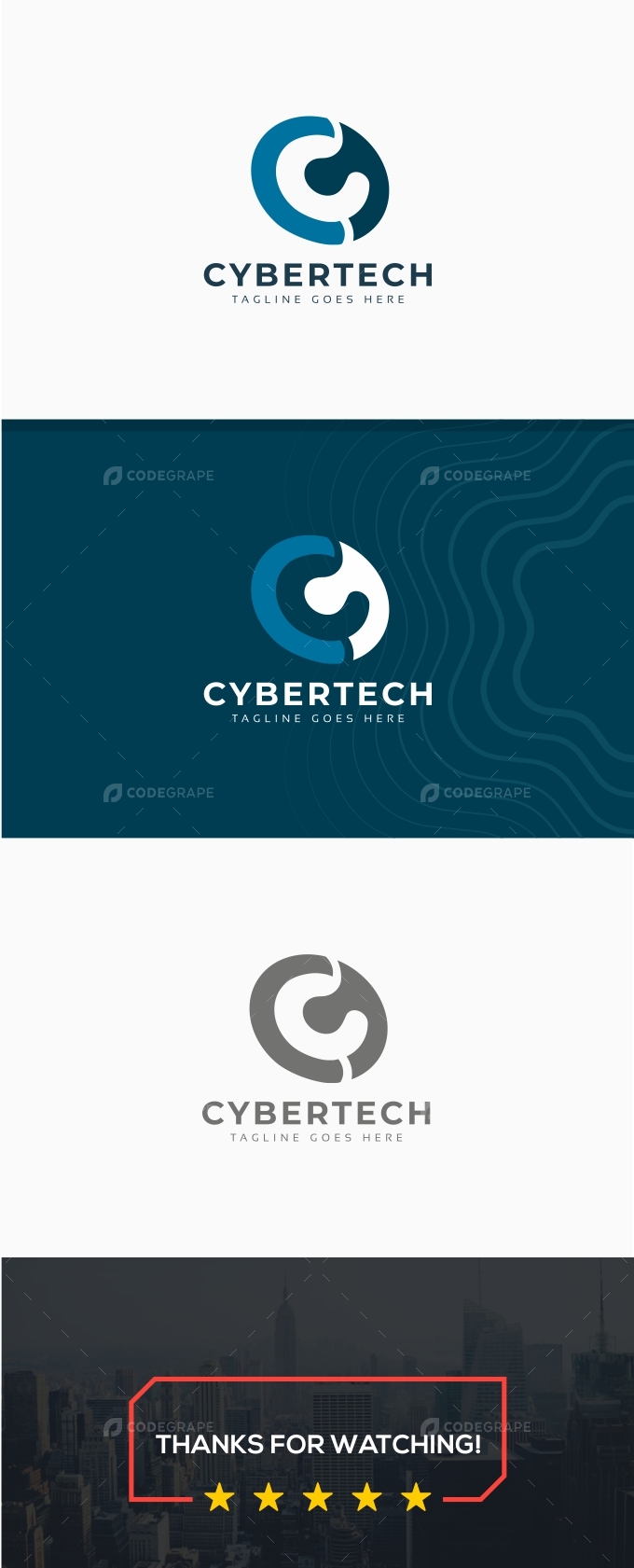 Cybertech C Letter Logo
