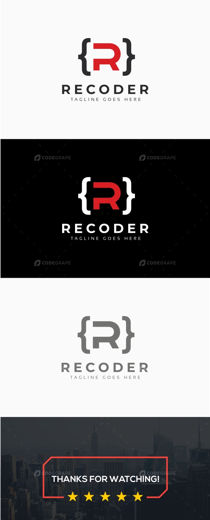 Recoder R Letter Logo