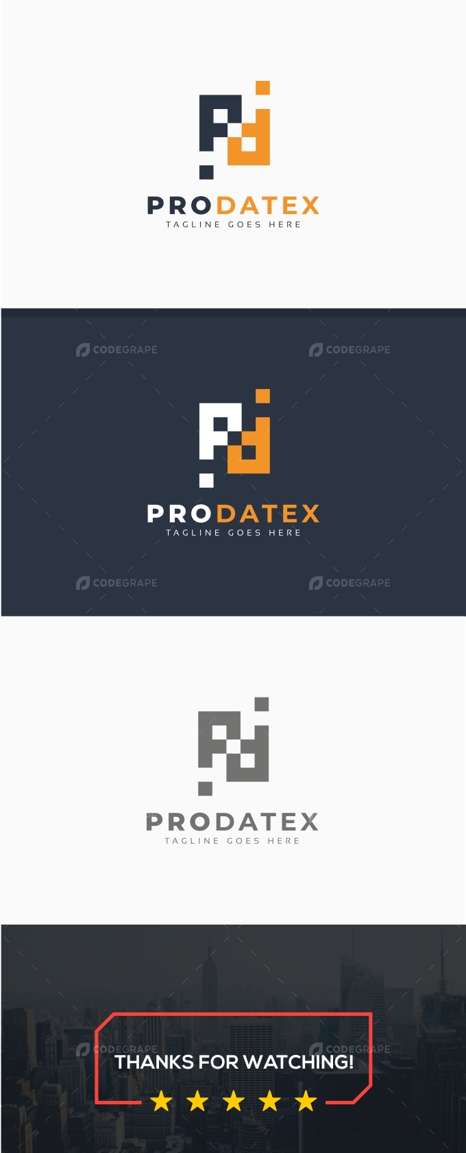 P Letter Pixel Logo