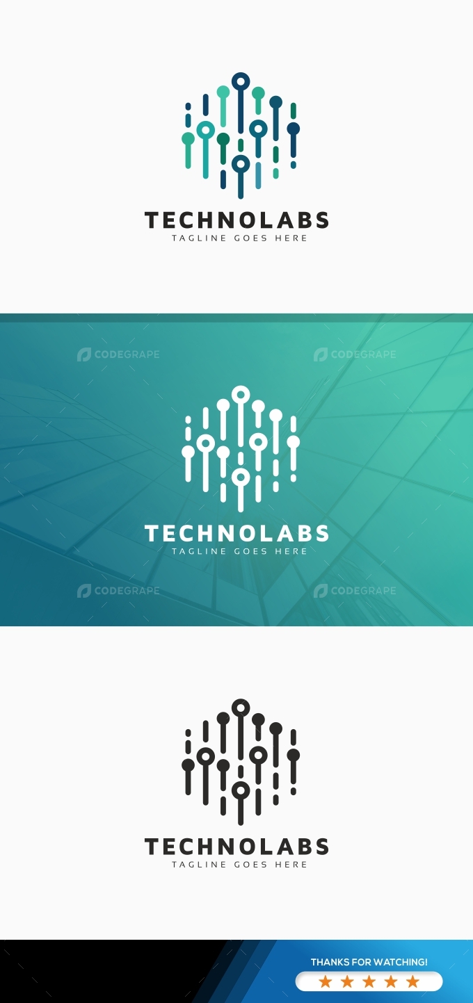 Techno Lab Hexagon Logo