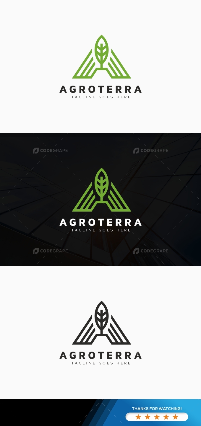 Agroterra A Letter Logo