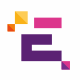 E Letter Pixel Logo