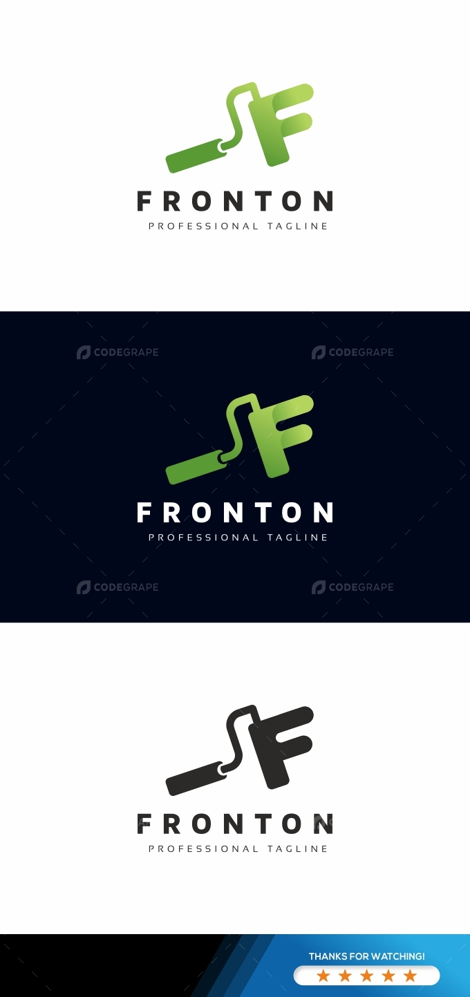 F Letter Construction Logo