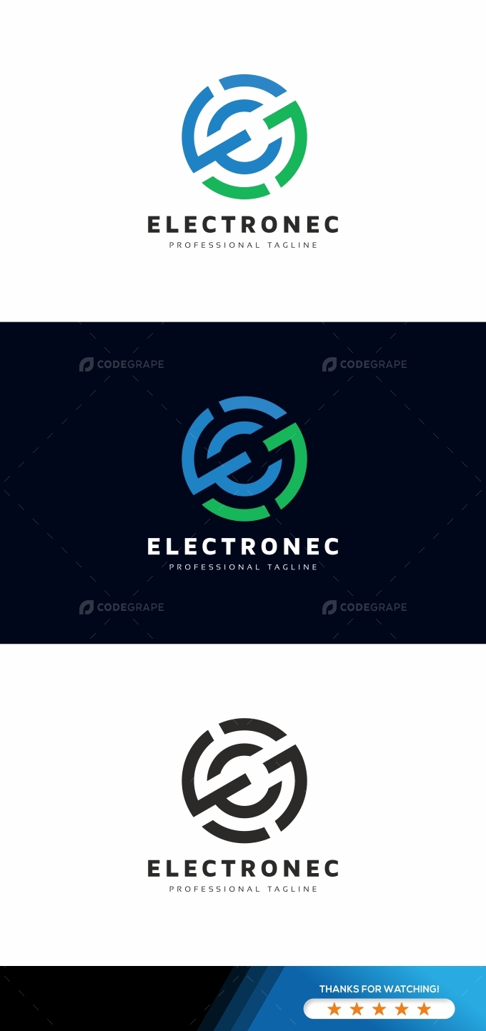 E Letter Circle Logo