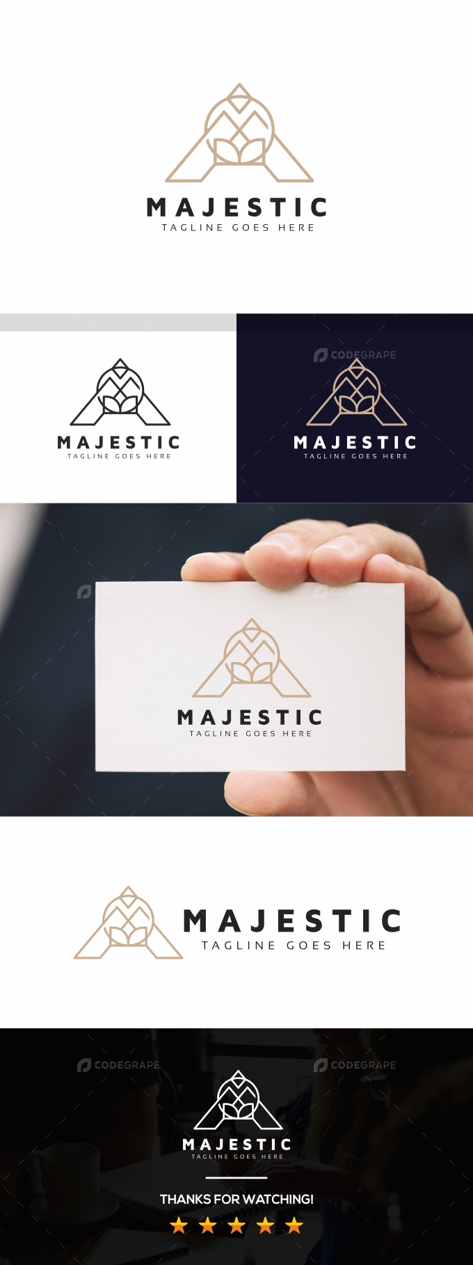 Majestic M Letter Logo