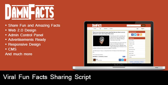 Flippy DamnFacts - Viral Fun Facts Sharing Script