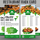 Restaurant Food List Rack Card