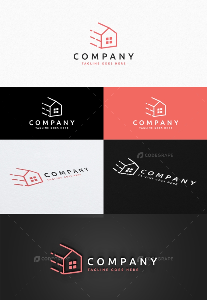 Fast House Logo Template