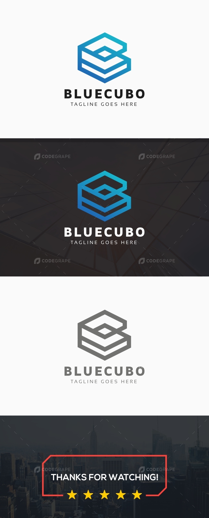 Bluecubo B Letter Logo