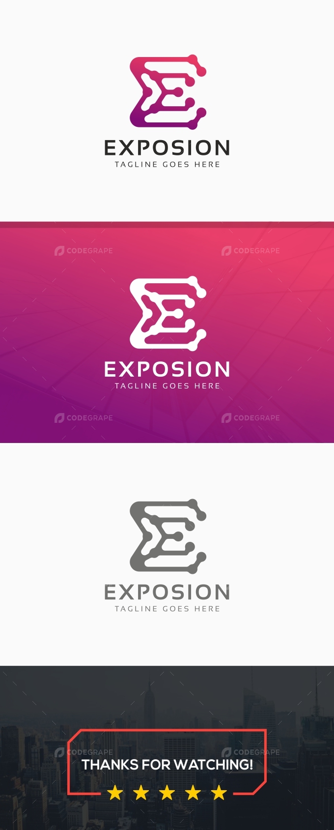 Exposion E Letter Logo
