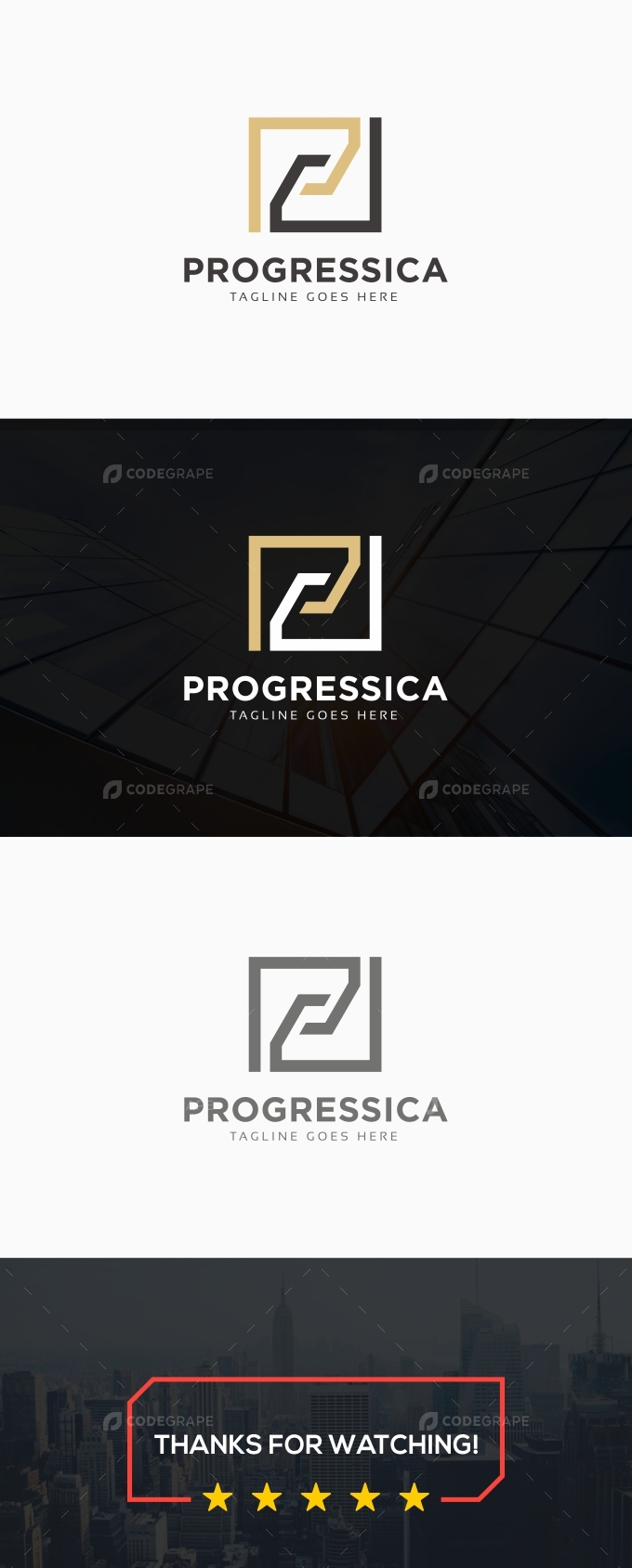 Progressica P Letter Logo
