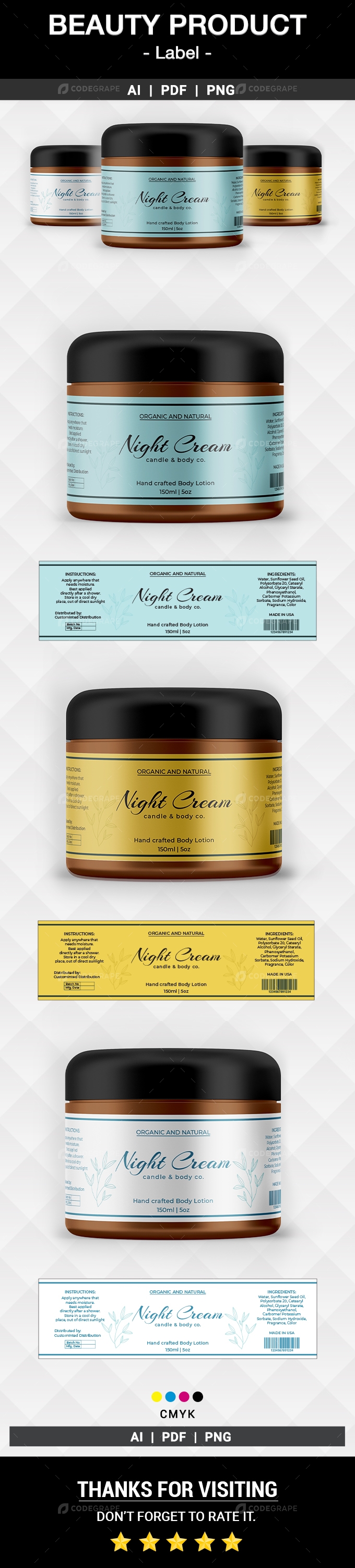 Beauty Product Label