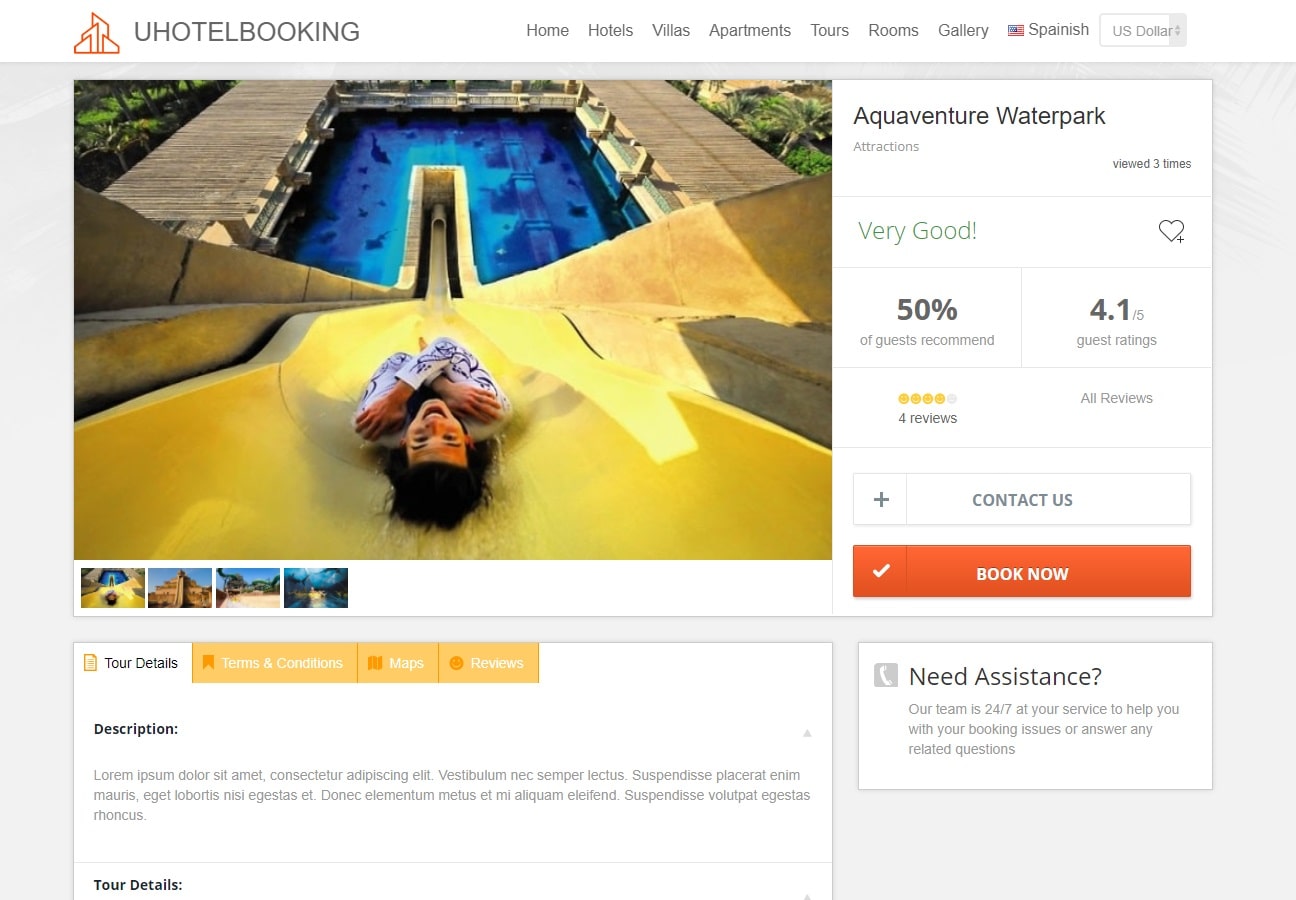 Tours Management Module For uHotelBooking