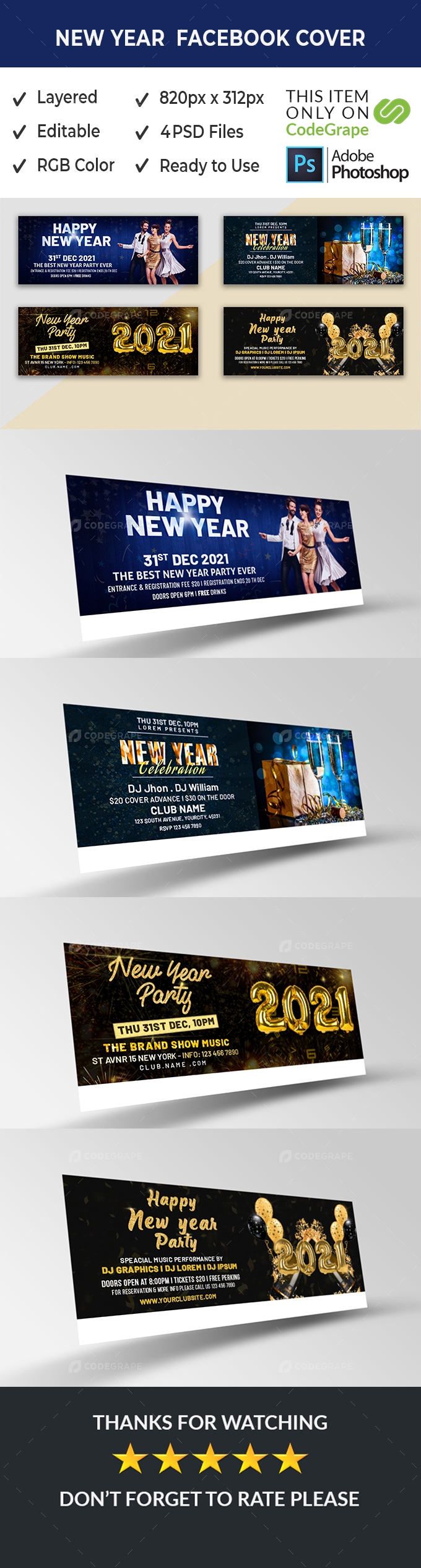 New Year Facebook Covers