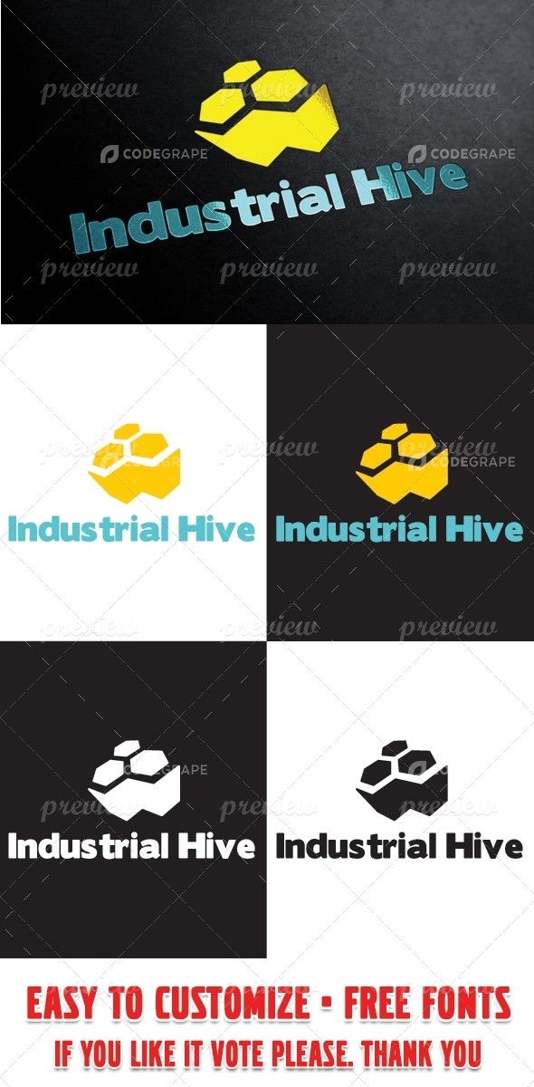 Industrial Hive Logo Template