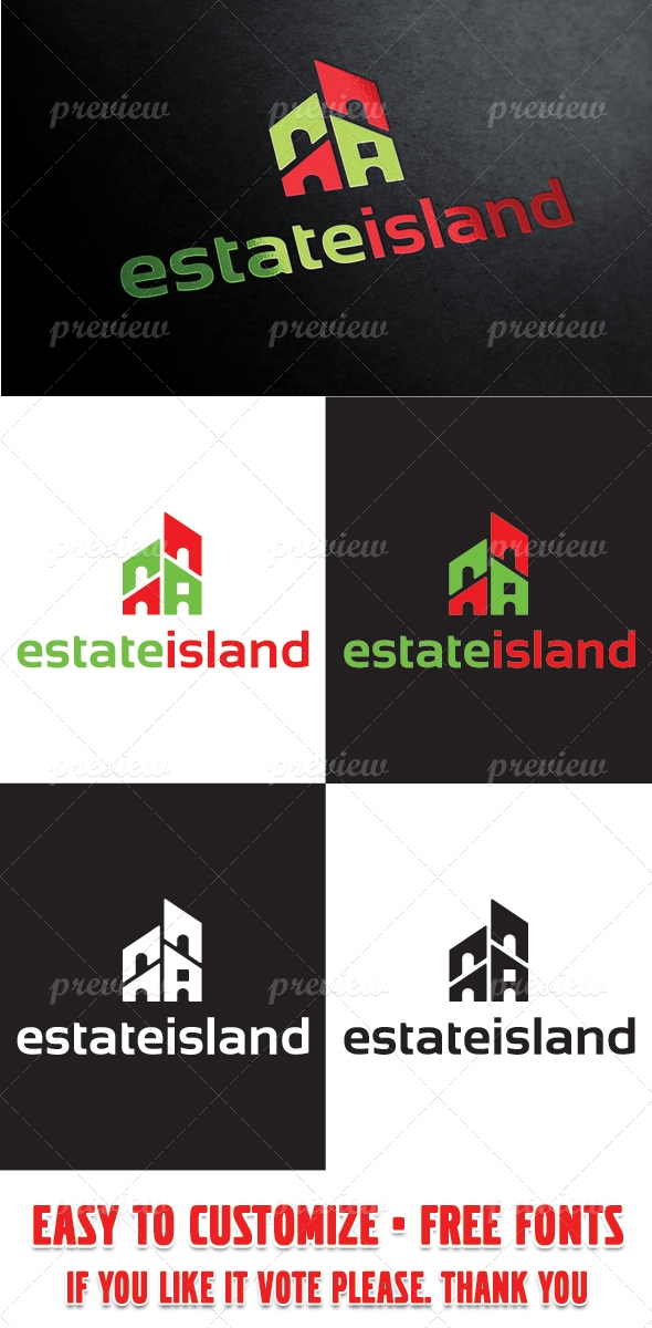Estate Island Logo Template