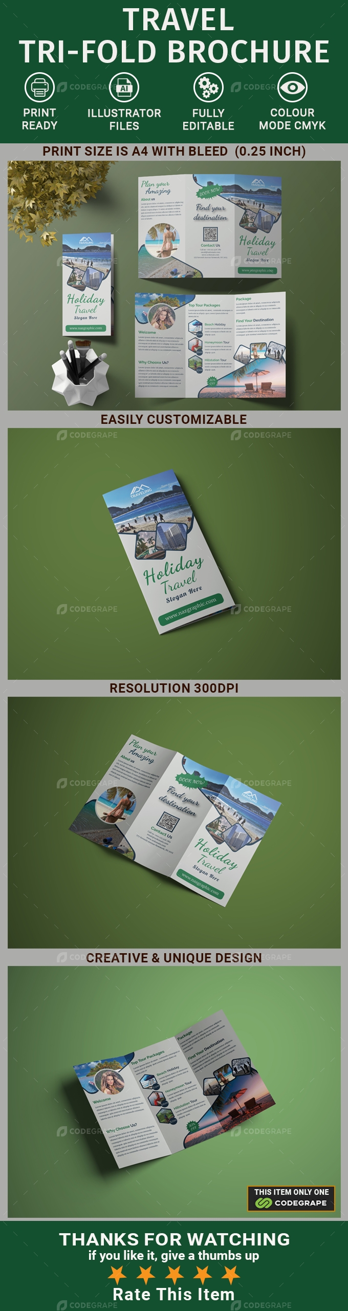 Tri-Fold Travel Brochure